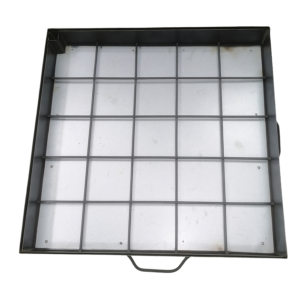 Tapa de Camara 70x70x10 cm Metálica para Adoquines – Inspección de Alcantarillado