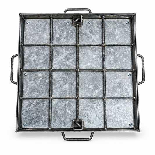Tapa metálica para cámara de inspección 60x60x4 cm para hormigonar