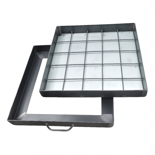 Tapa de Camara 70x70x10 cm Metálica para Adoquines – Inspección de Alcantarillado